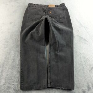 Vintage 90s Levis Orange Tab Jeans 36 (Fits 34x25) Black Faded Grunge Skater
